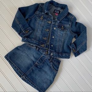Girls Denim Jacket and Denim Skirt Bundle 2T